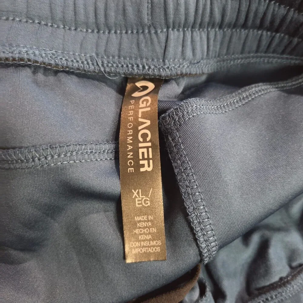 Glacier Men’s Active Sweat Pants /‎ Zippered Pockets / Color Real Navy / New
